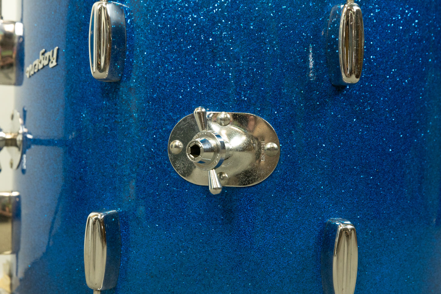 1960s Rogers Swingtime Blue Sparkle Pearl Drum Set