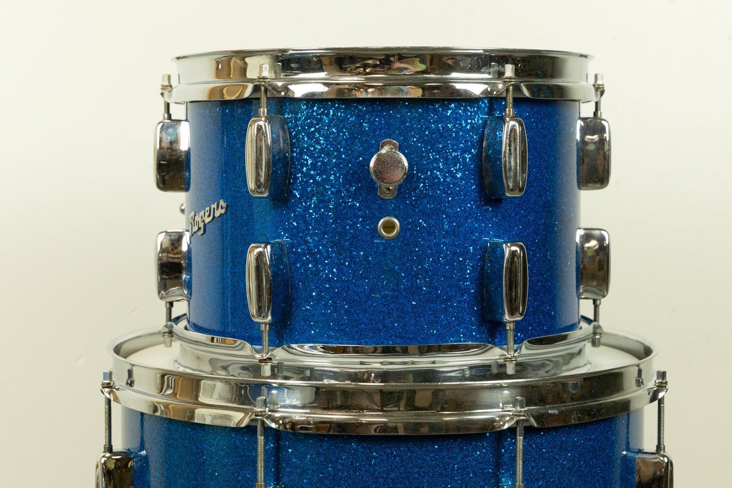 1960s Rogers Swingtime Blue Sparkle Pearl Drum Set