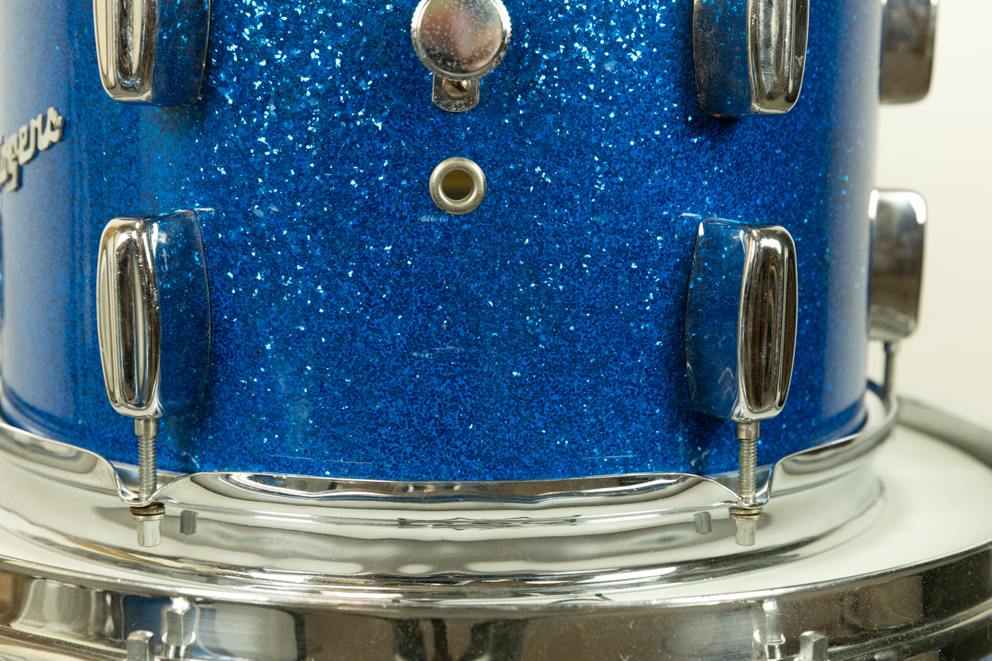 1960s Rogers Swingtime Blue Sparkle Pearl Drum Set