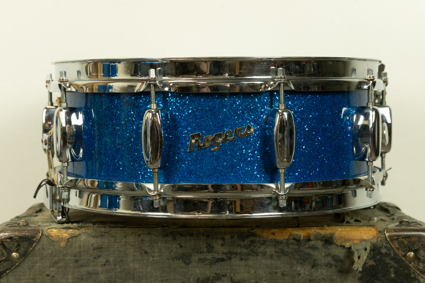 1960s Rogers Swingtime Blue Sparkle Pearl Drum Set