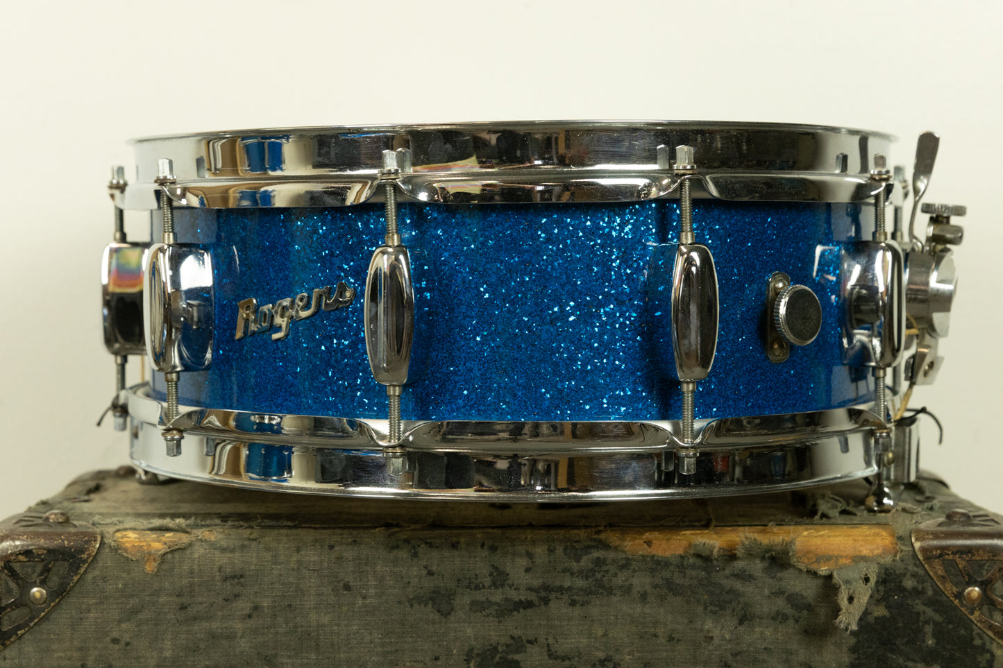 1960s Rogers Swingtime Blue Sparkle Pearl Drum Set