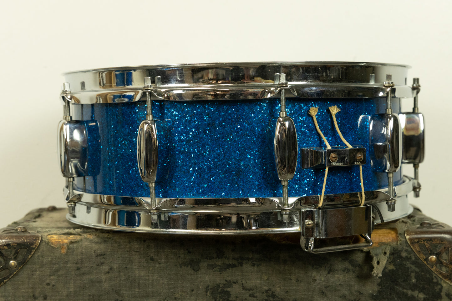 1960s Rogers Swingtime Blue Sparkle Pearl Drum Set