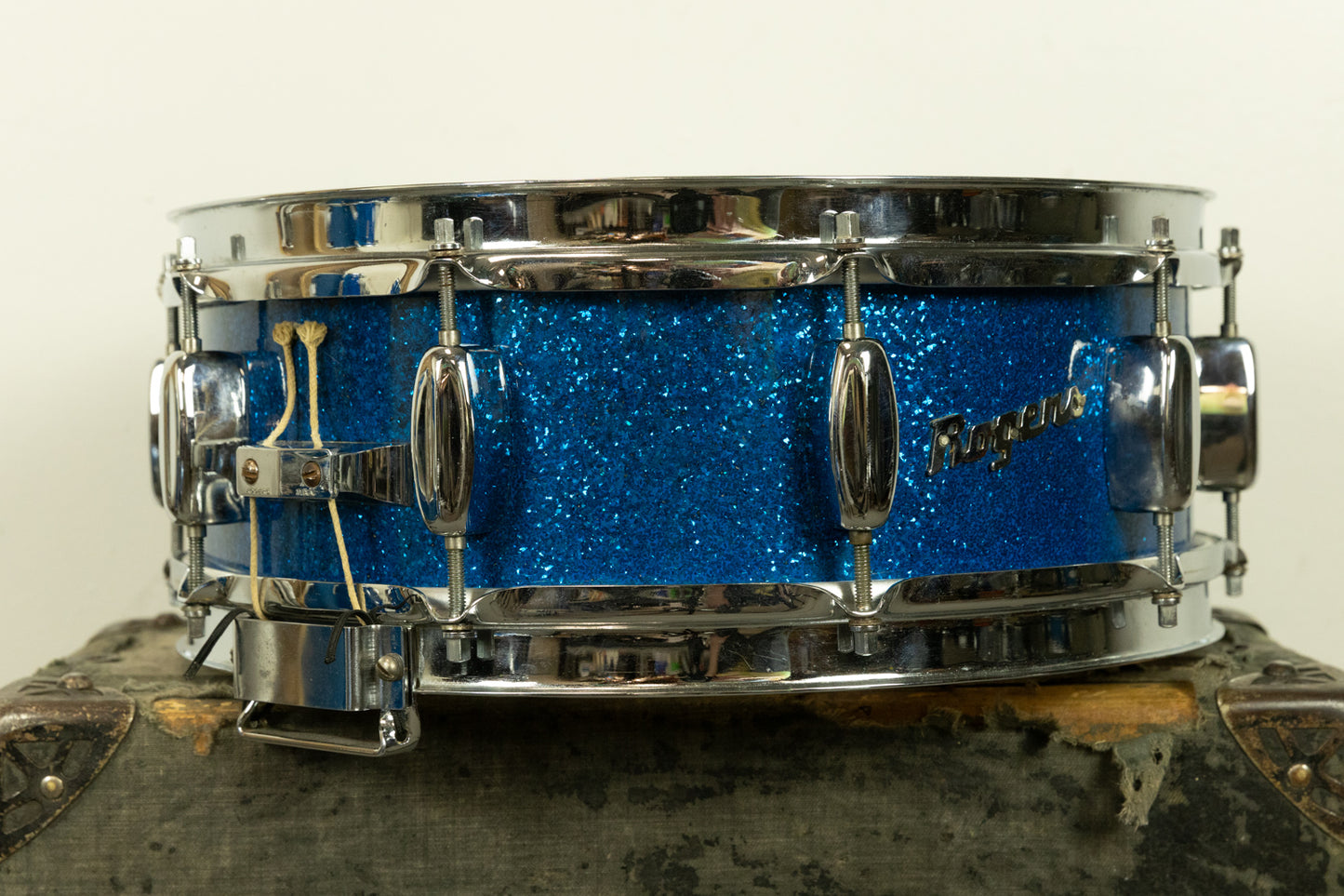 1960s Rogers Swingtime Blue Sparkle Pearl Drum Set