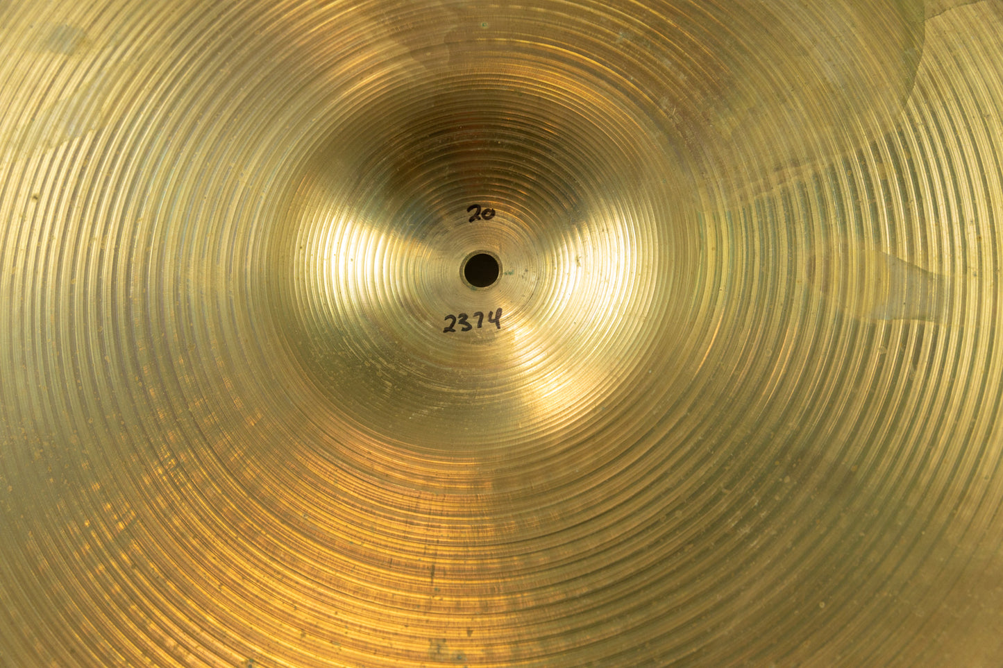 1970s Zildjian A 20" Hollow Logo Crash Ride Cymbal 2374g