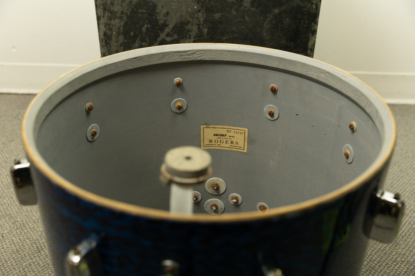 1960s Rogers Swingtime Blue Onyx Pearl Drum Set