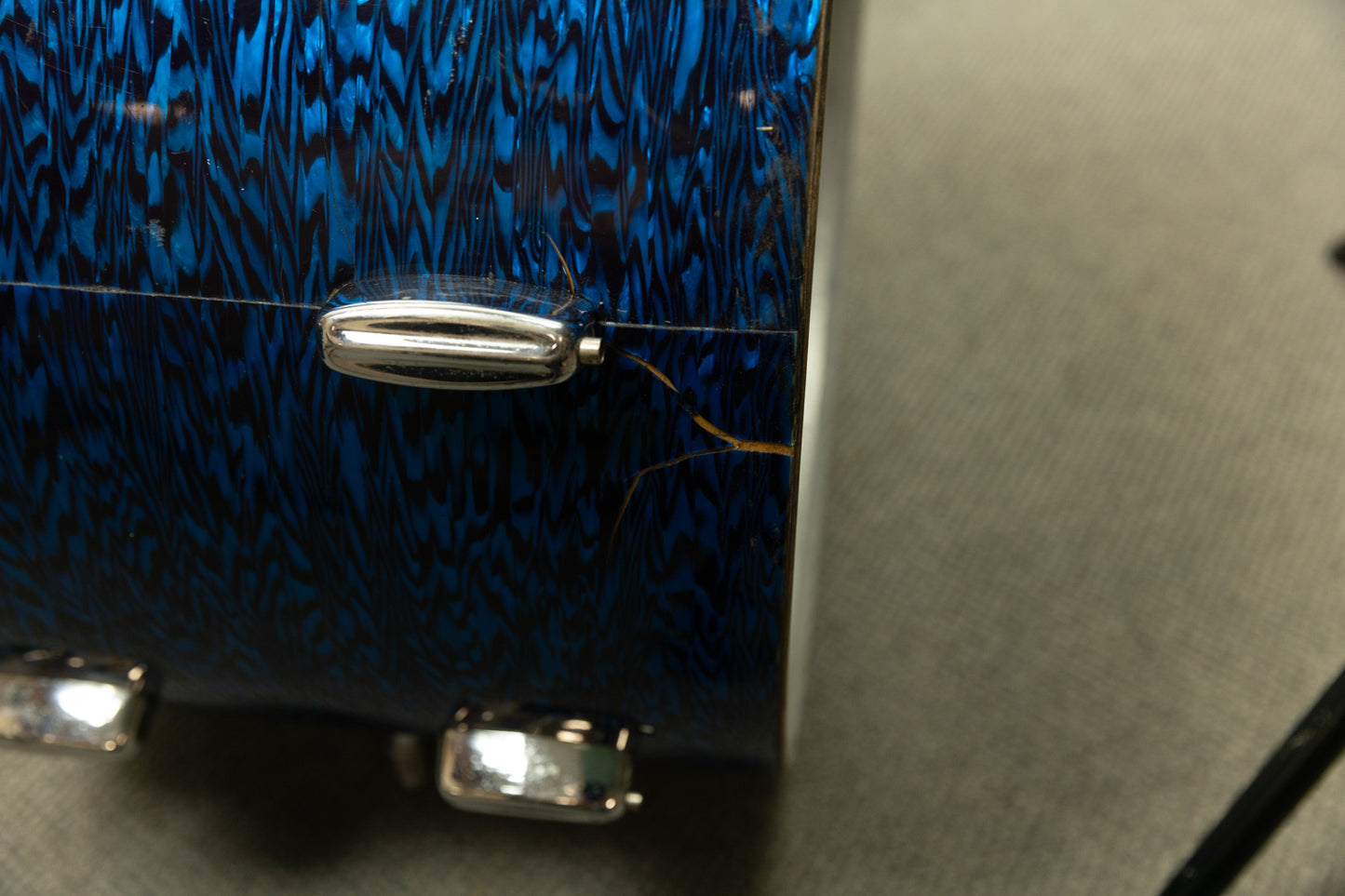 1960s Rogers Swingtime Blue Onyx Pearl Drum Set