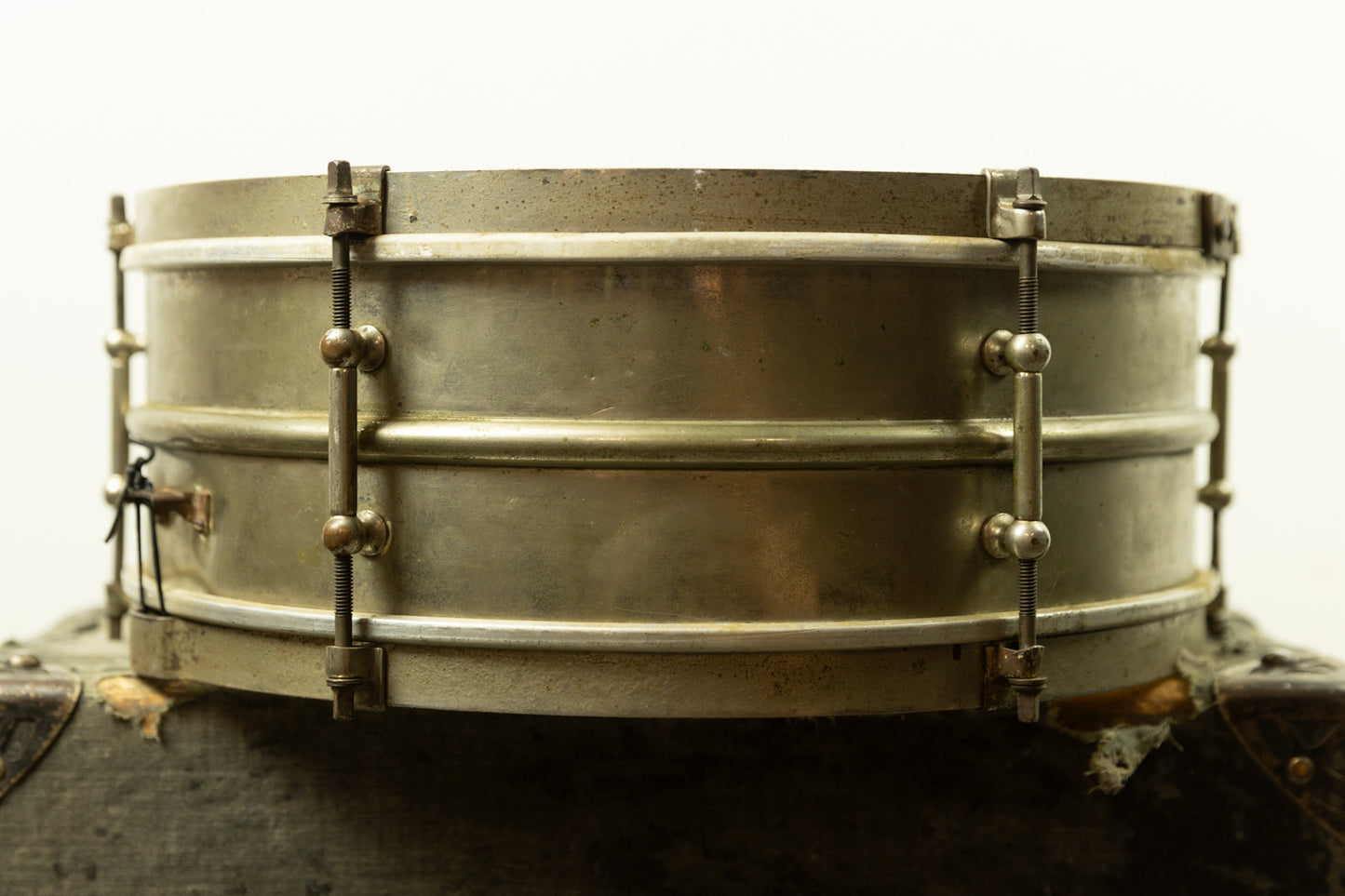 1920s Ludwig 5x14 Nickel Over Brass "All Round" Snare Drum