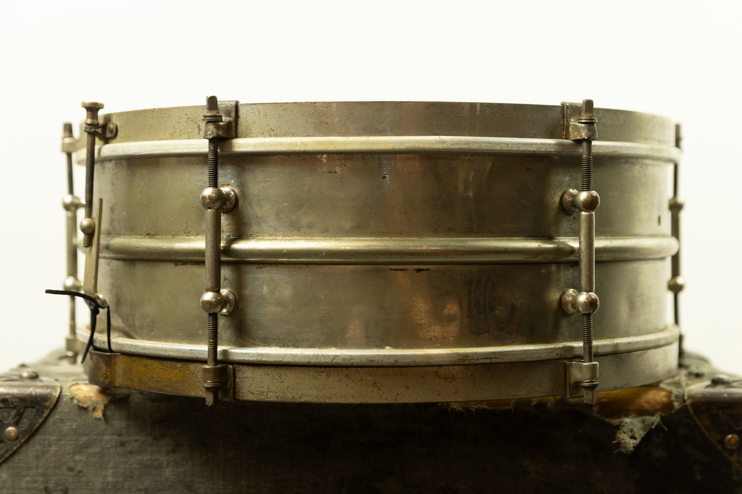1920s Ludwig 5x14 Nickel Over Brass "All Round" Snare Drum