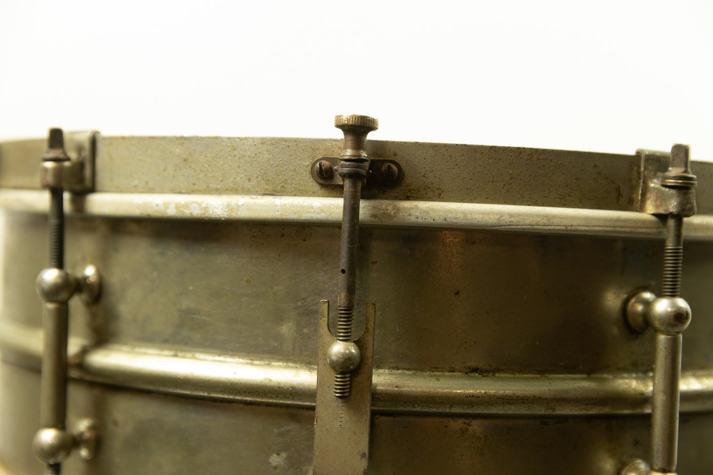 1920s Ludwig 5x14 Nickel Over Brass "All Round" Snare Drum