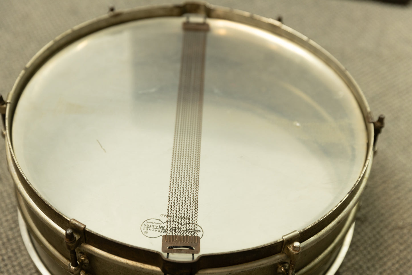 1920s Ludwig 5x14 Nickel Over Brass "All Round" Snare Drum