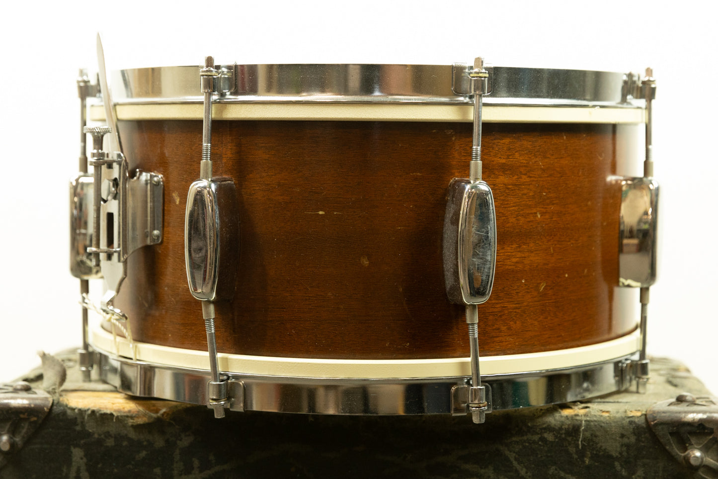 1950s Rogers 6.5x14 Monitor Natural Mahogany Snare Drum