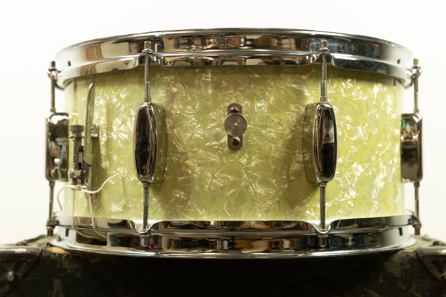 1950s Rogers 6.5x14 White Marine Pearl Holiday Snare Drum