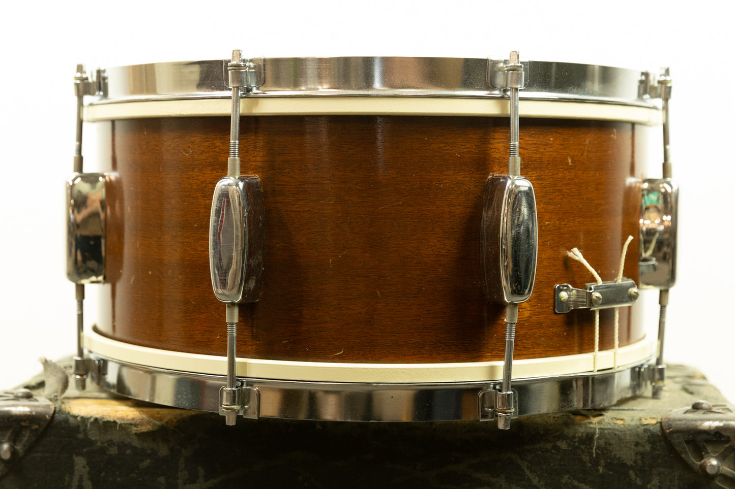 1950s Rogers 6.5x14 Monitor Natural Mahogany Snare Drum