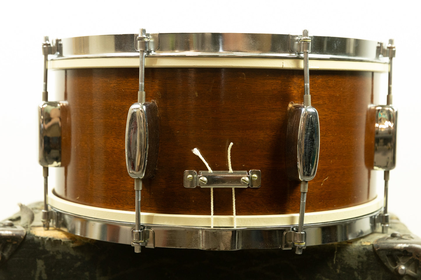 1950s Rogers 6.5x14 Monitor Natural Mahogany Snare Drum