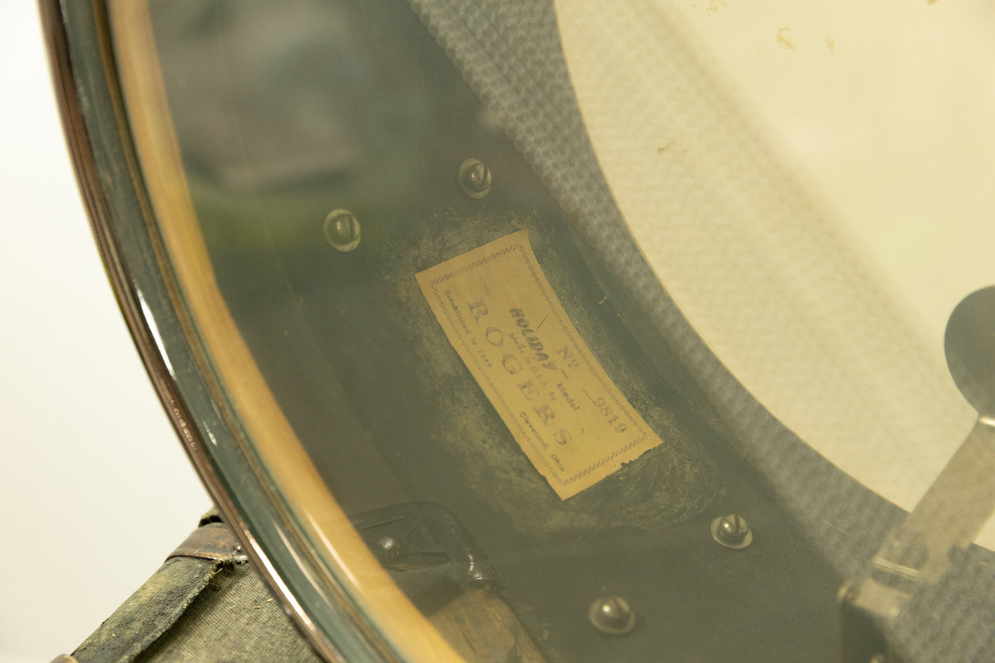 1950s Rogers 6.5x14 White Marine Pearl Holiday Snare Drum