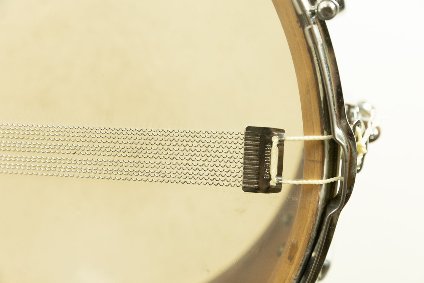 1950s Rogers 6.5x14 Monitor Natural Mahogany Snare Drum