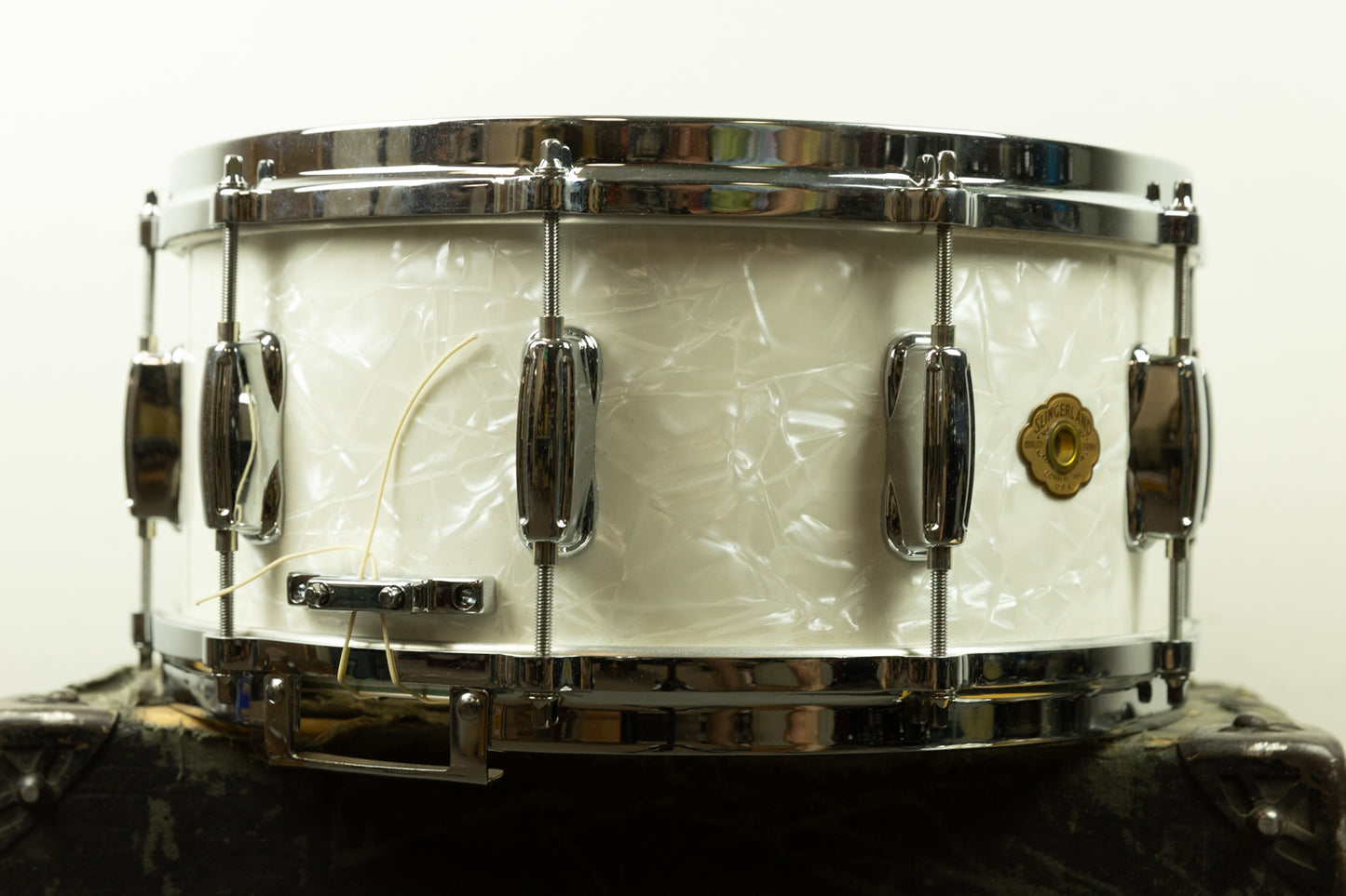 Slingerland Conway 6.5x14 White Marine Pearl Radio King Snare Drum