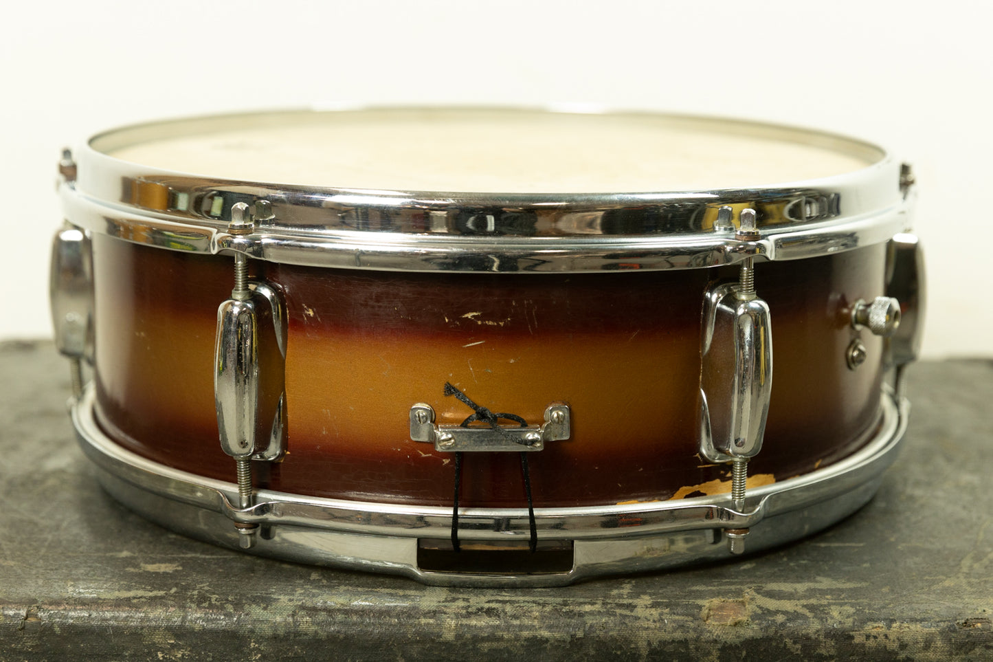 1960s Slingerland 5x14 Burgundy and Gold Duco Deluxe Student Model Snare Drum
