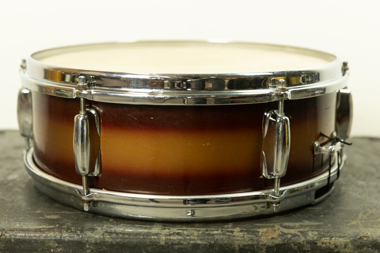 1960s Slingerland 5x14 Burgundy and Gold Duco Deluxe Student Model Snare Drum