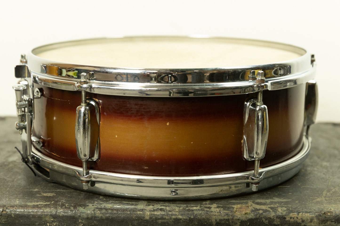 1960s Slingerland 5x14 Burgundy and Gold Duco Deluxe Student Model Snare Drum