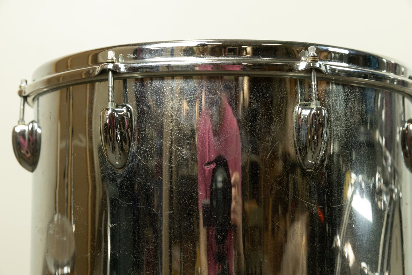 1970s Slingerland Chrome Over Wood 14x22 9x13 and 16x16 Drum Set