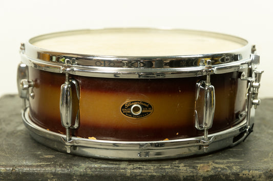 1960s Slingerland 5x14 Burgundy and Gold Duco Deluxe Student Model Snare Drum