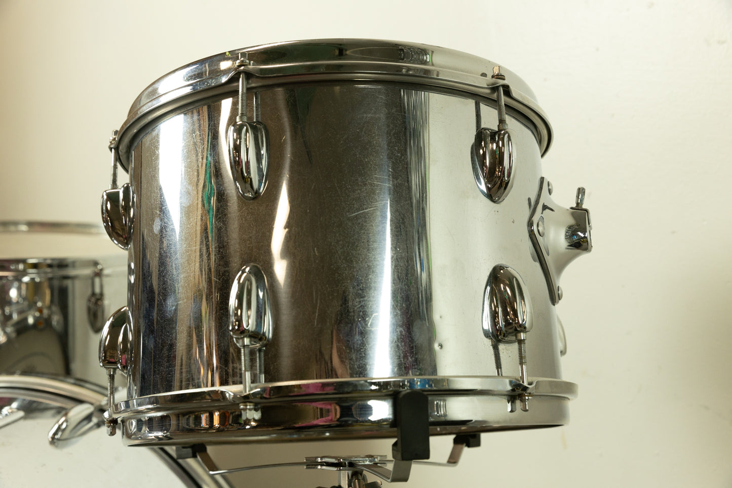 1970s Slingerland Chrome Over Wood 14x22 9x13 and 16x16 Drum Set