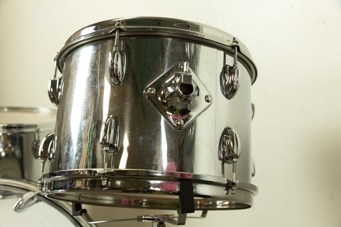 1970s Slingerland Chrome Over Wood 14x22 9x13 and 16x16 Drum Set