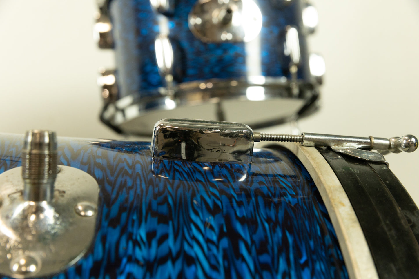 1960s Rogers Swingtime Blue Onyx Pearl Drum Set