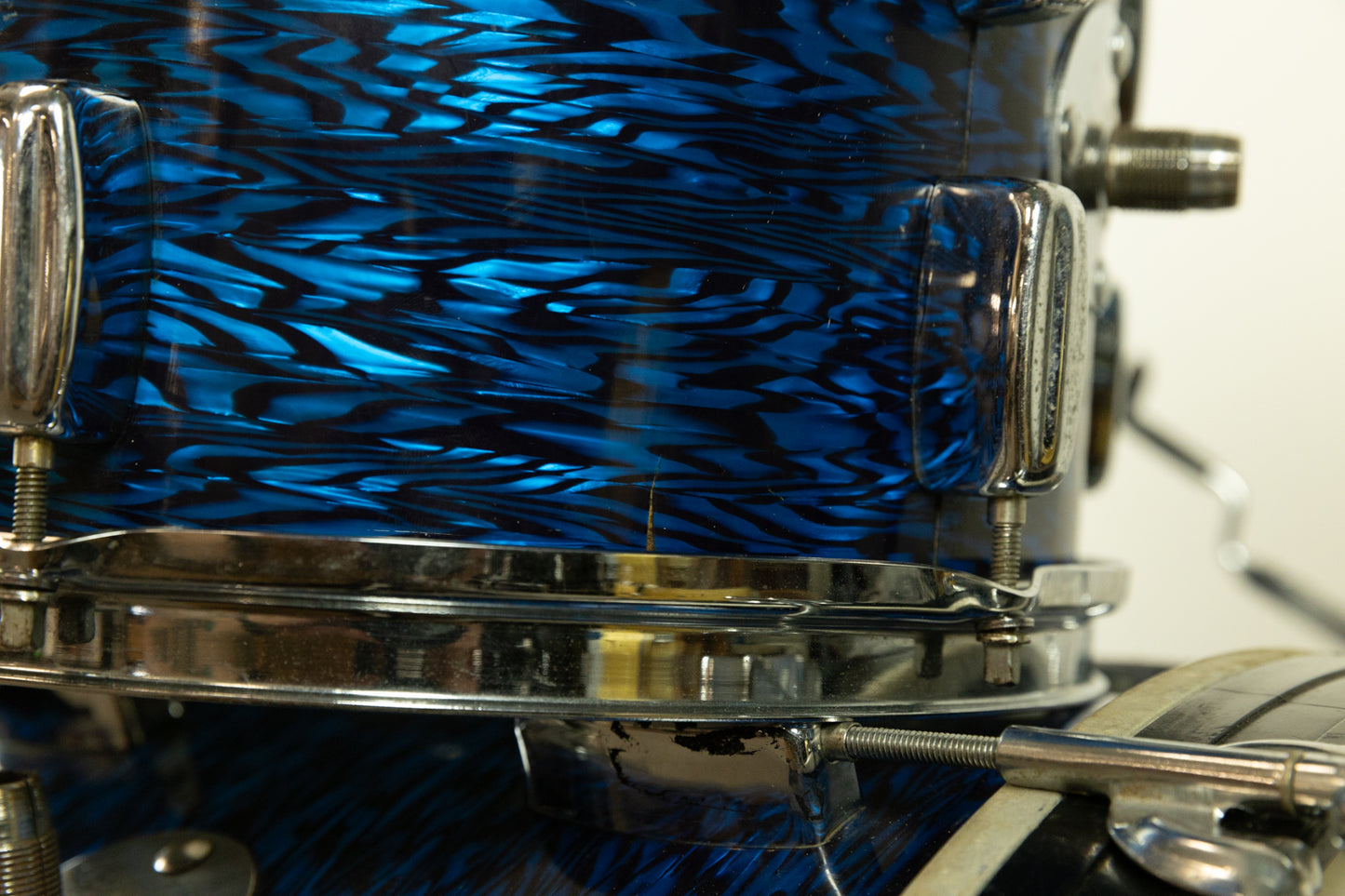 1960s Rogers Swingtime Blue Onyx Pearl Drum Set