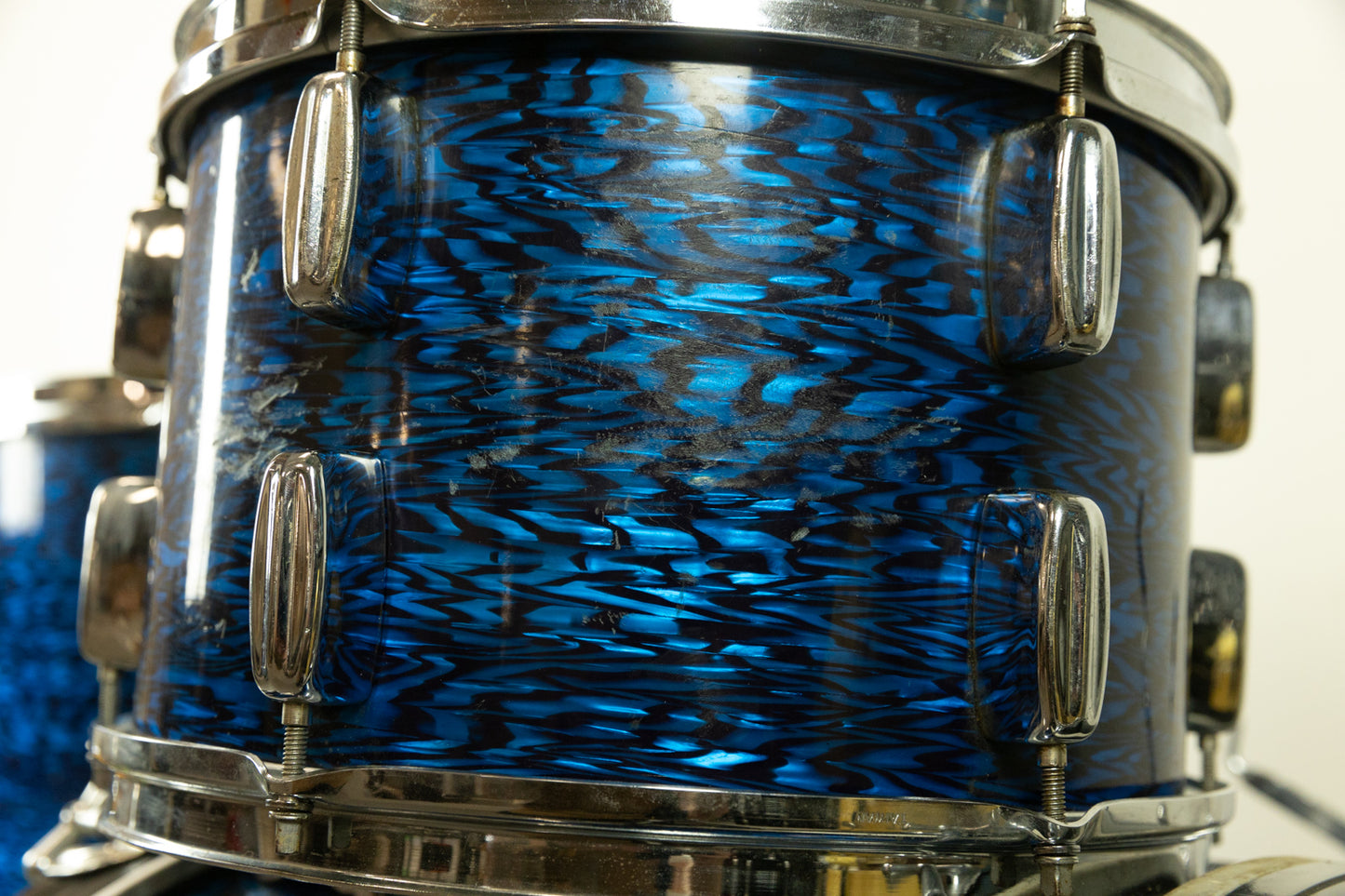 1960s Rogers Swingtime Blue Onyx Pearl Drum Set
