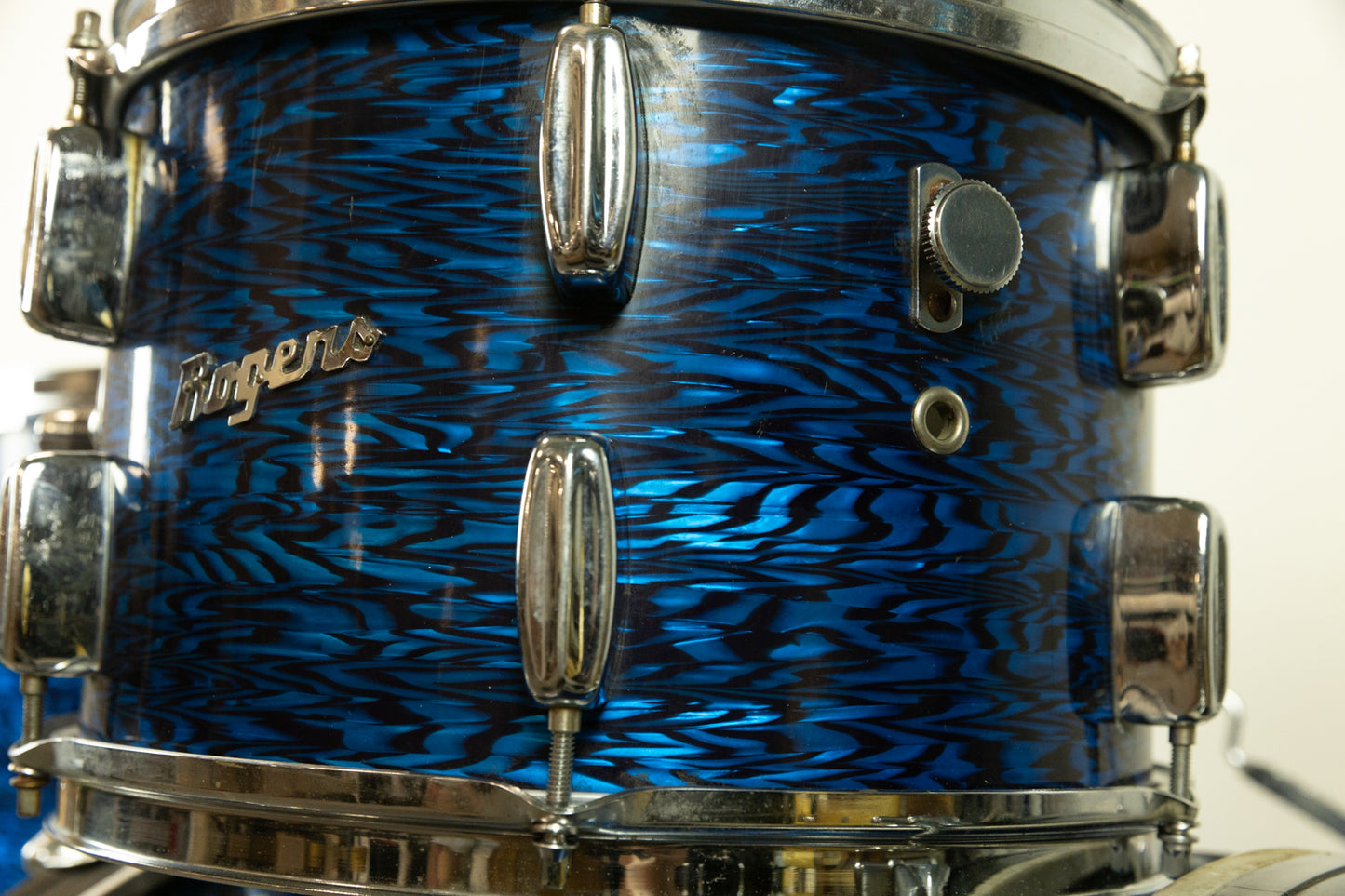 1960s Rogers Swingtime Blue Onyx Pearl Drum Set