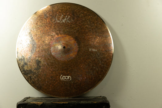 Leon 22" Flat Bell Half Raw Ride Cymbal 2325g