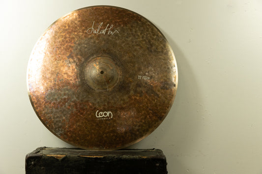Leon 22" Dark Half Raw Mega Bell Ride Cymbal 2400g