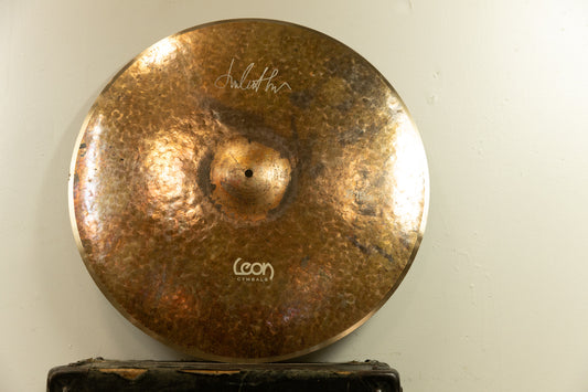 Leon 22" Ride Dark Half Raw Omega Bell Ride Cymbal 2300g