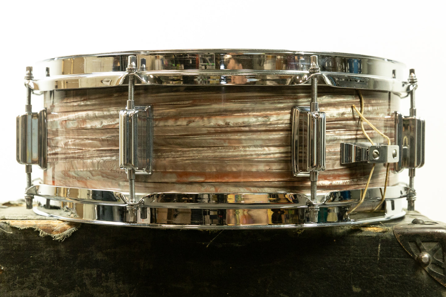 Vintage Rogers 5x14 Pink Strata Pearl Snare Drum