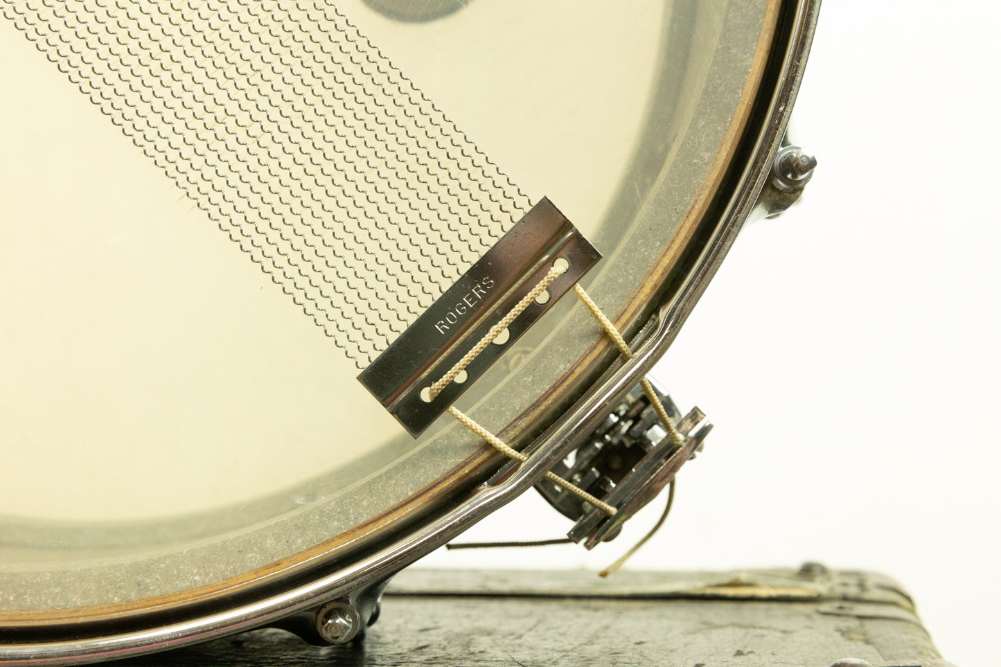 Vintage Rogers 5x14 Pink Strata Pearl Snare Drum