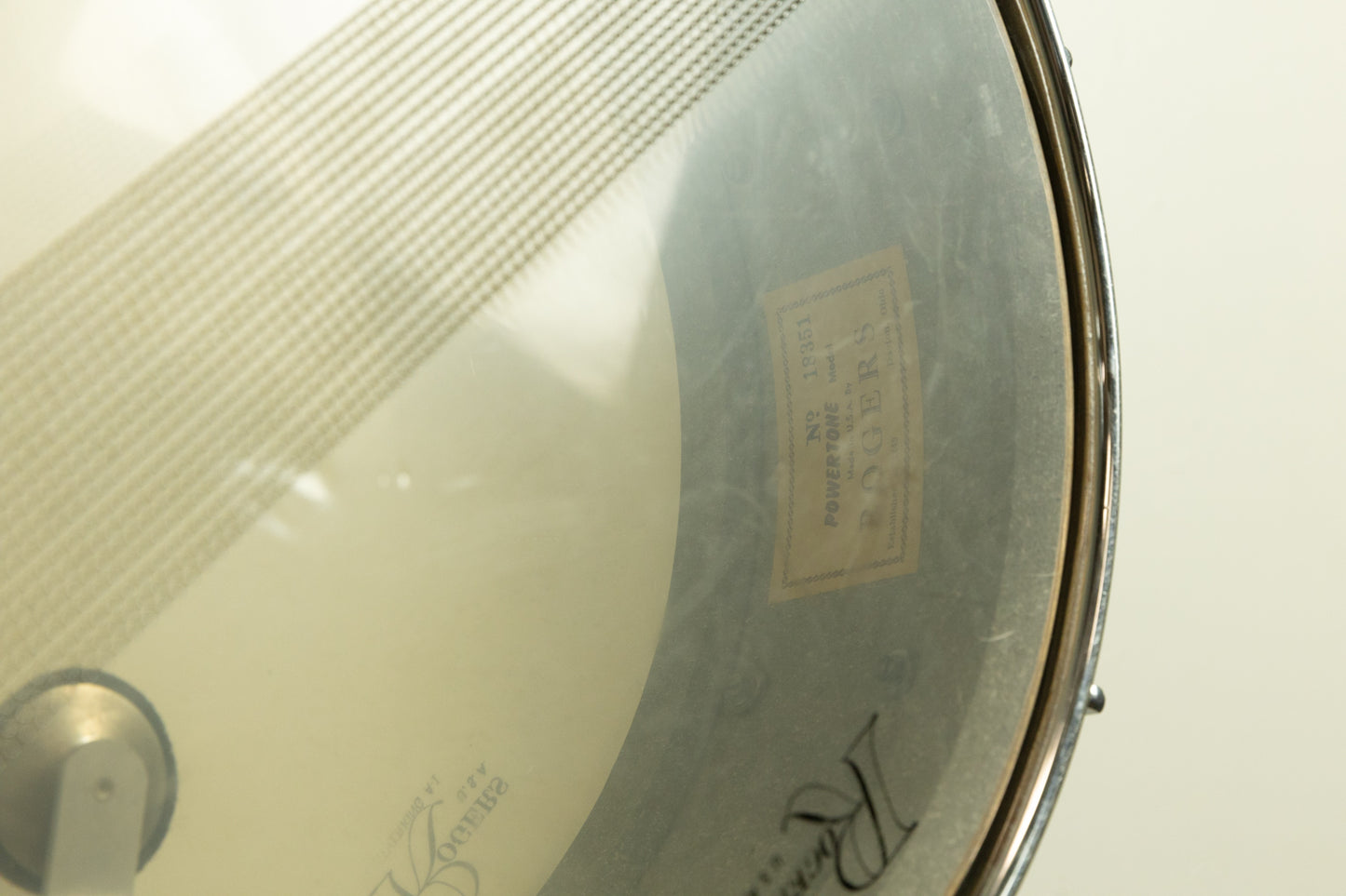 Vintage Rogers 5x14 Pink Strata Pearl Snare Drum