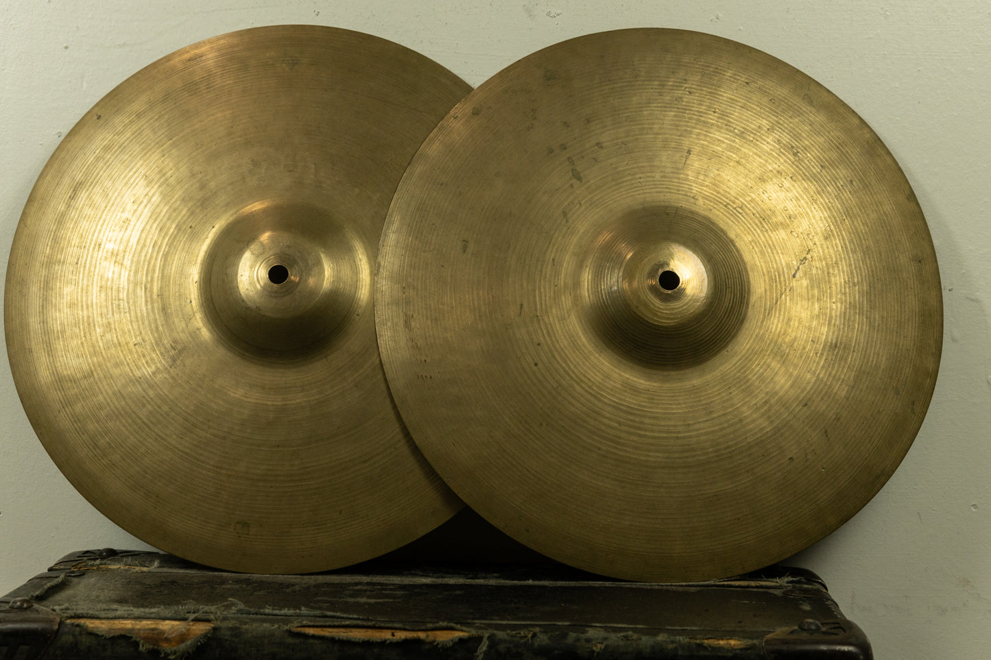 Vintage Zildjian A 13.25 Trans Stamp Paper Thin Hi Hat Cymbals 542g 561g