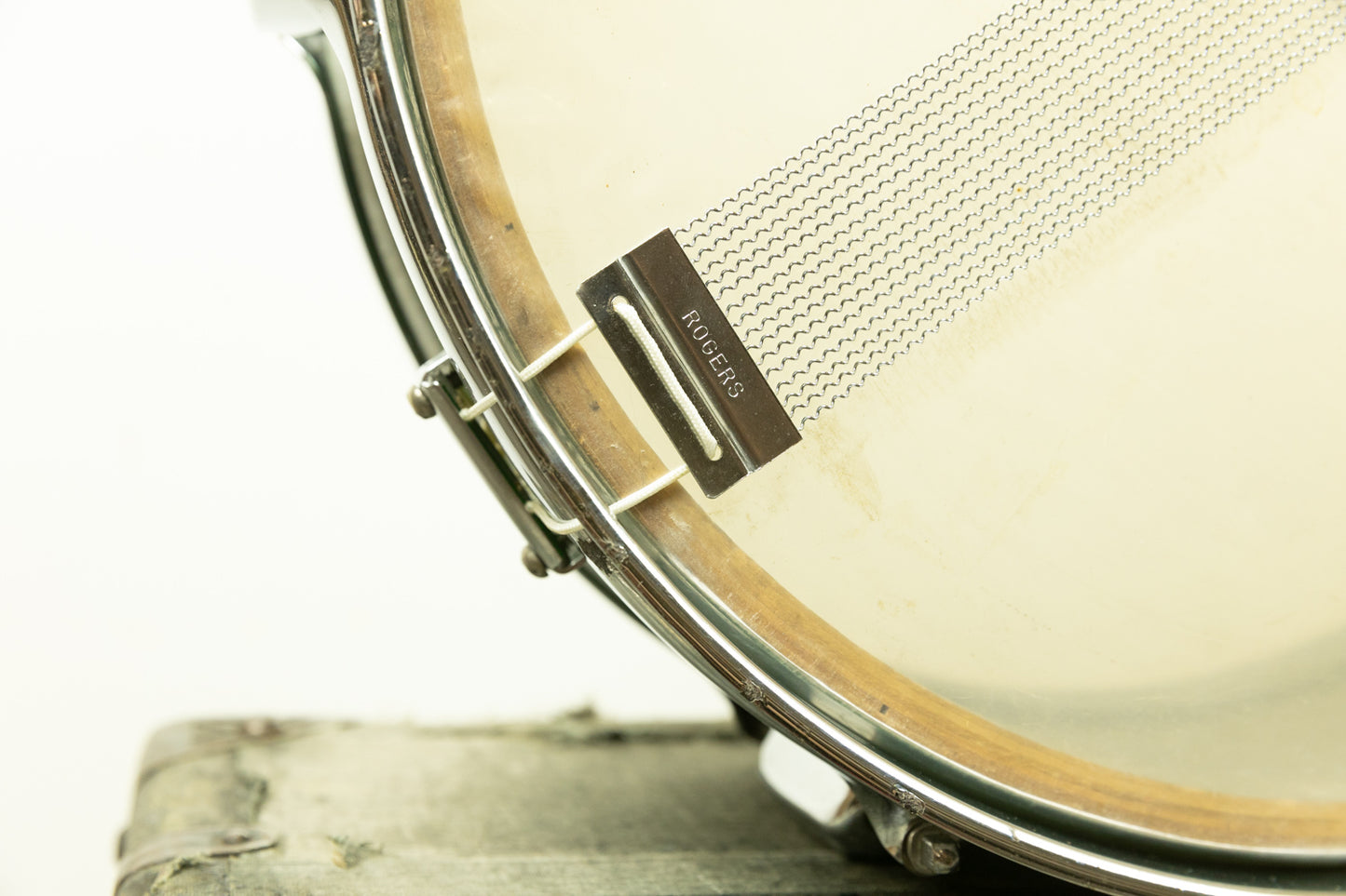 1960s Rogers 5x14 Sparkling Green Pearl Luxor Snare Drum