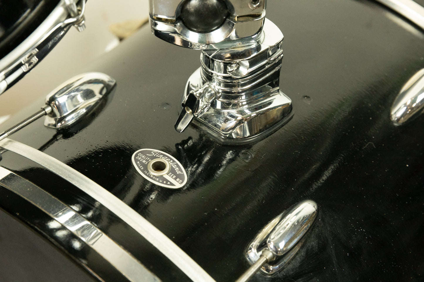 1970s Slingerland Black Lacquer "Modern Jazz" Drum Set