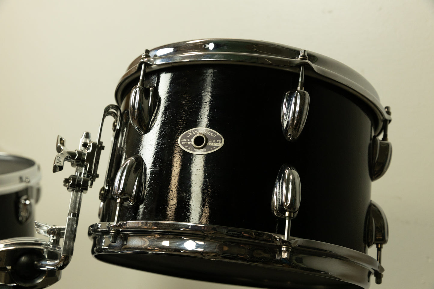 1970s Slingerland Black Lacquer "Modern Jazz" Drum Set