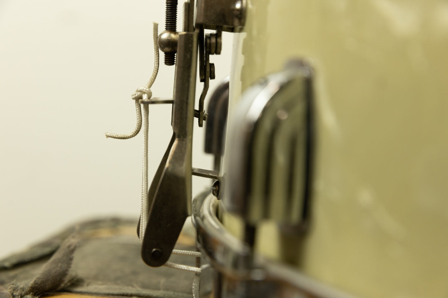 1950s Leedy 8x15 "Concert King" White Marine Pearl Snare Drum