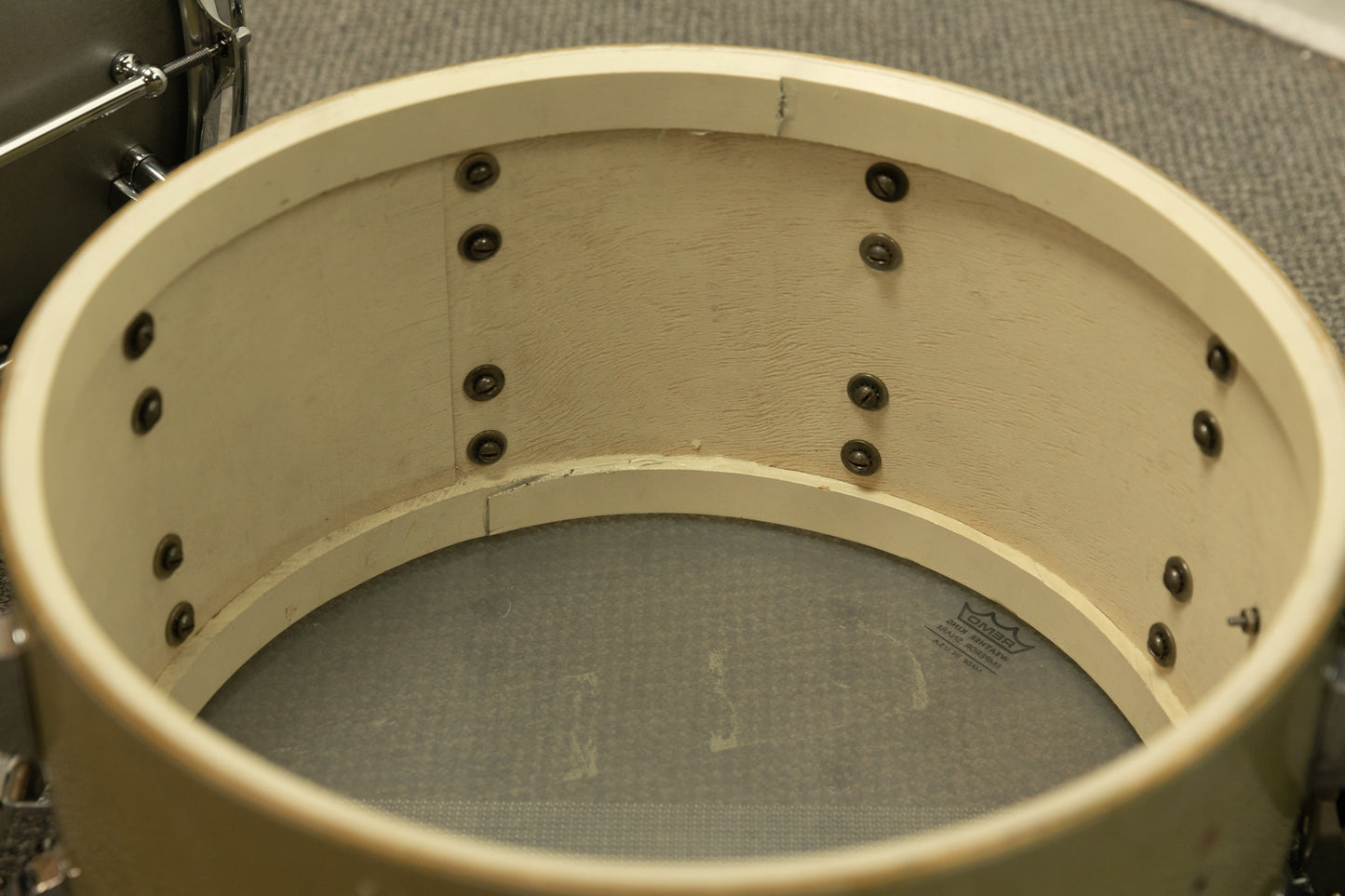 1950s Leedy 8x15 "Concert King" White Marine Pearl Snare Drum