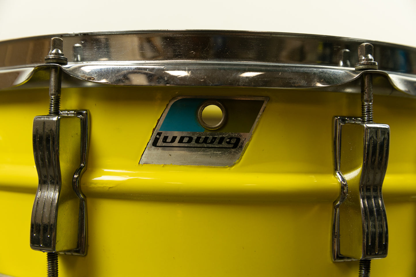 1970s Ludwig 5x14 "Banana Yellow" Acrolite Snare Drum