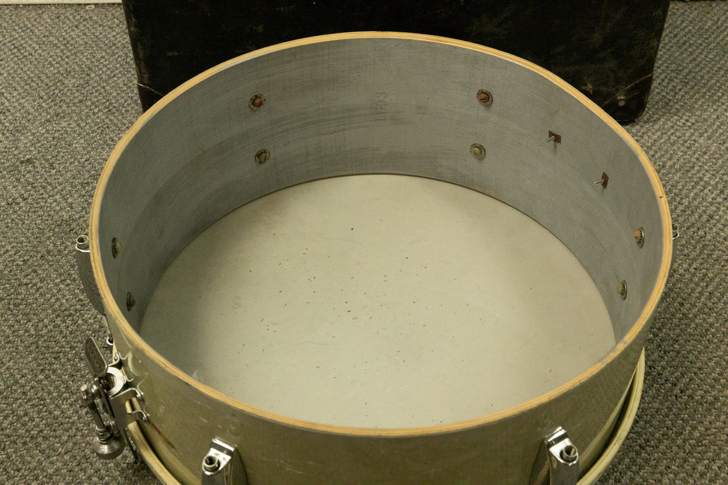1960s Gretsch 5.5x14 White Marine Pearl Dixieland Snare Drum