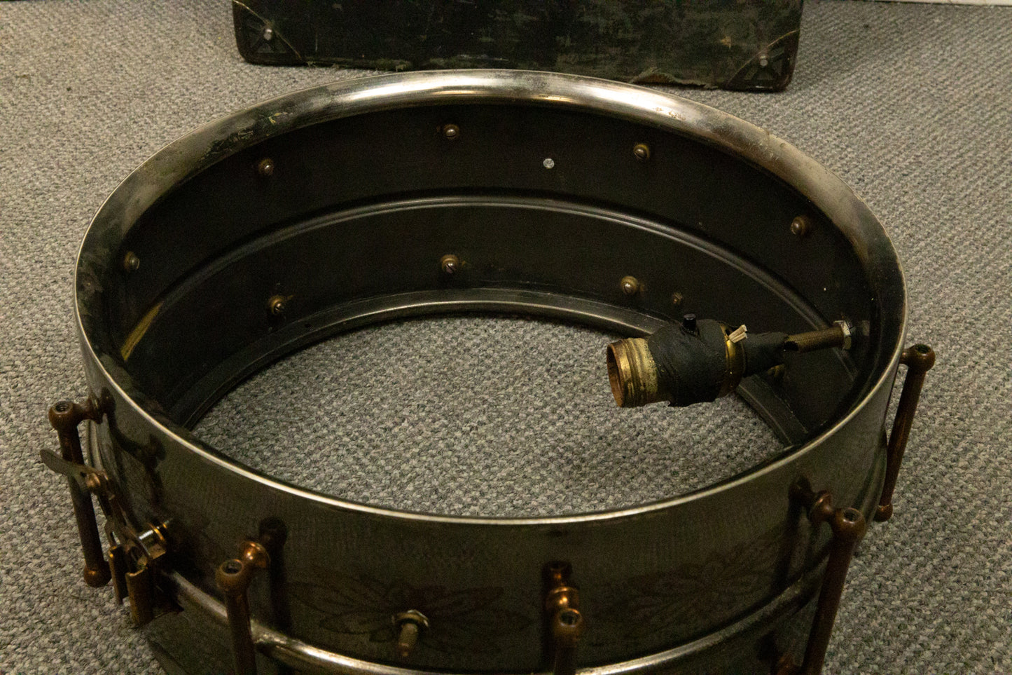 1920s Ludwig 6.5x14 De Luxe Black Beauty Snare Drum