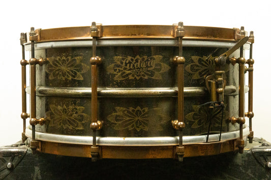1920s Ludwig 6.5x14 De Luxe Black Beauty Snare Drum