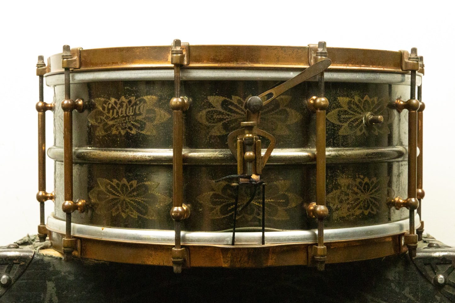 1920s Ludwig 6.5x14 De Luxe Black Beauty Snare Drum