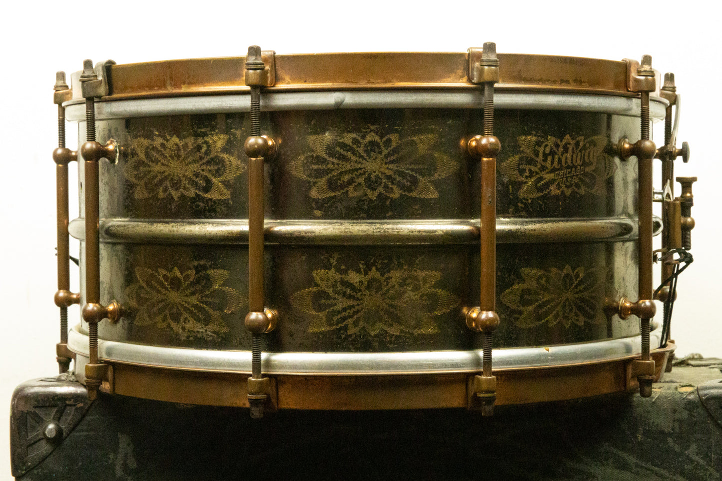 1920s Ludwig 6.5x14 De Luxe Black Beauty Snare Drum
